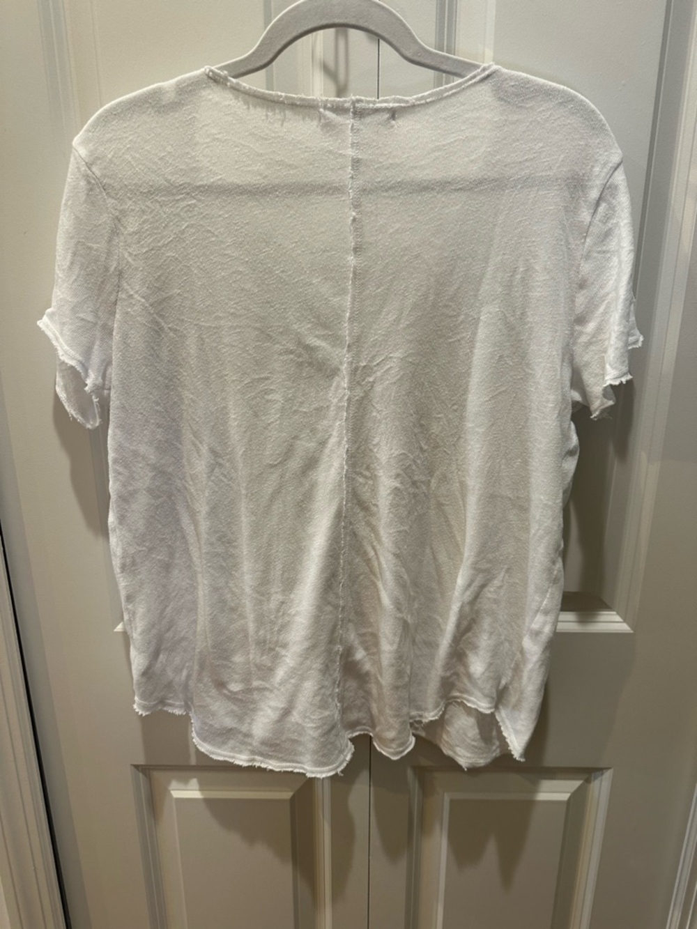 Project Social T Women's White V-Neck Short Sleeve Tee - Picture 5 of 5